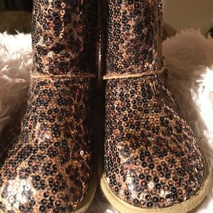 Sequins leopard boots